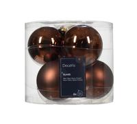 KAEMINGK-Boite 6 boules en verre Marron Kaemingk - diamètre 8 cm