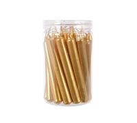 KAEMINGK-Boite de 22 mini cierges à finition métal or - diamètre 1,3 x H 10, 5 cm