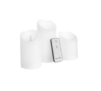 KAEMINGK-Bougie oscillante blanc à LED blanc chaud x 3