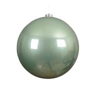 Kaemingk Boule de Noël en plastique 14 cm x 1 pièce, grande et incassable - Boules de Noël XXL pour Noël - Décoration de Noël et décoration de sapin de Noël - Vert matcha
