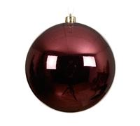 Kaemingk Boule de Noël en plastique 14 cm x 1 pièce, grande et incassable - Boules de Noël XXL pour Noël - Décoration de sapin de Noël et décoration de sapin de Noël Marron