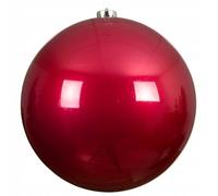Kaemingk Boule de Noël en plastique 14 cm x 1 pièce, grande et incassable - Boules de Noël XXL pour Noël - Décoration de Noël et décoration de sapin de Noël - Rose festif
