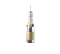 Kaemingk Boule de Noël en verre en forme de bouteille de champagne - 12,6 cm