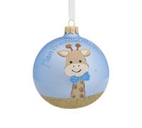 KAEMINGK-Boule en verre girafe Mon premier Noël - diamètre 10 cm
