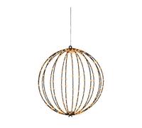KAEMINGK-Boule lumineuse noire à 240 micro-LED blanc orangé pour extérieur - diamètre 38 cm