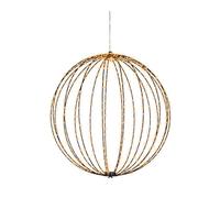 KAEMINGK-Boule lumineuse noire à 480 micro-LED blanc orangé pour extérieur - diamètre 58 cm