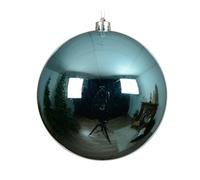 Kaemingk Boules de Noël en plastique 20 cm x 1 pièce - Grande et incassable - Boules de Noël XXL pour Noël - Décoration de Noël et décoration de sapin de Noël Bleu folklorique