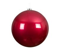 Kaemingk Boules de Noël en plastique 20 cm x 1 pièce - Grande et incassable - Boules de Noël XXL pour Noël - Décoration de Noël et décoration de sapin de Noël festive Rose