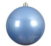 Kaemingk Boules de Noël en plastique - 20 cm x 1 pièce - Grande et incassable - XXL - Décoration de sapin de Noël et décoration de sapin de Noël - Bleu ciel