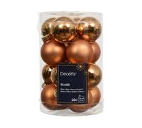 Kaemingk Brandy - Lot de 16 boules de Noël en verre - 3,5 cm - Mat et brillant - Petites boules de Noël pour Noël - Décoration de Noël et décoration de sapin de Noël