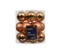 Kaemingk Brandy - Lot de 18 boules de Noël en verre - 4 cm - Mat et brillant - Petites boules de Noël pour Noël - Décoration de Noël et décoration de sapin de Noël
