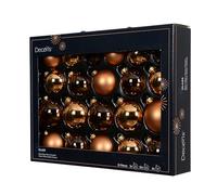 Kaemingk Brandy - Lot de 21 boules de Noël en verre - 5 à 7 cm - Mates et brillantes et transparentes - Boules de Noël pour sapin de Noël et décoration de sapin de Noël