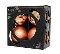 Kaemingk Brandy - Lot de 4 boules de Noël en verre - 10 cm - Mat et brillant - Grandes boules de Noël pour Noël - Décoration de Noël et décoration de sapin de Noël