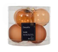 Kaemingk Brandy Lot de 6 boules de Noël en verre - 6 cm - Transparent mat et brillant - Boules de Noël pour sapin de Noël et décoration de sapin de Noël