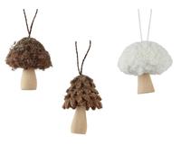 KAEMINGK-Champignon à suspendre en polyester - diamètre 7 x H 8,5 cm