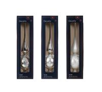 KAEMINGK-Cimier en verre blanc/argent - H 31 cm