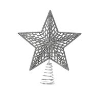 KAEMINGK-Cimier forme étoile en plastique argent - 3 x 19 x 22 cm