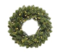Kaemingk Couronne de l'Avent, Ø 40 cm, 49 LED, fonction minuterie, couronne de sapin,