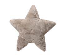 KAEMINGK-Coussin étoile fourrure coloris taupe en polyester - 65 x 65 x 12 cm
