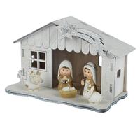 KAEMINGK-Crèche en bois enfantine à 5 personnages - 8 x 16 x 10 cm