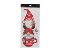 KAEMINGK-Décor de vitre gnome dans une tasse coloris rouge en plastique - 0,10 x 23 x 49 cm