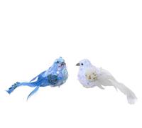 KAEMINGK-Décoration de Noël oiseau sur clip - 10 x 3,5 x 3,5 cm