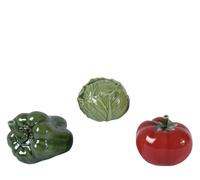 KAEMINGK-Décoration légumes coloris multicolore en porcelaine - 7,2 x 9,5 x 7,2 cm