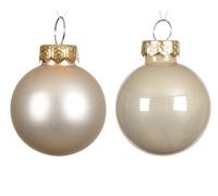 KAEMINGK-Ensemble de 16 boules en verre émaillé et mat perle - diamètre 3,5 cm