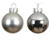 KAEMINGK-Ensemble de 20 boules en verre brillant et mat argent - diamètre 6 cm