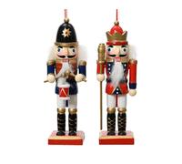 KAEMINGK-Figurine casse-noisette en bois de sapin coloré à suspendre - 3 x 2 x 12,5 cm