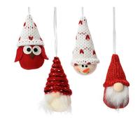 KAEMINGK-Figurine rouge à bonnet en polyester à suspendre - 5 x 4 x 10 cm