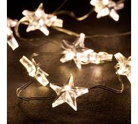 Kaemingk Guirlande Lumineuse à Piles 40 LED Micro étoiles Fonctionne avec Piles 1,95 m