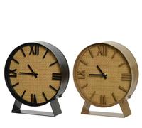 KAEMINGK-Horloge à poser coloris marron en métal - diamètre 15 cm