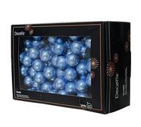 Kaemingk Lot de 144 boules de Noël sur fil de verre - 2 cm - En forme de grappe - Petites boules décoratives - Décoration de Noël et décoration de Noël - Bleu ciel brillant