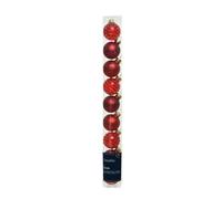 Kaemingk Lot de 9 mini boules en verre décoratives rouge
