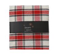 KAEMINGK-Nappe rouge et blanche en coton à motifs tartan - 180 x 140 cm