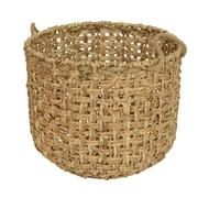 KAEMINGK-Panier rond en jacinthe d'eau avec poignée taille 1 - diamètre 40 x H 34 cm