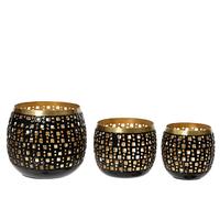 KAEMINGK-Photophore conique ajouré coloris multicolore en métal - 13 cm