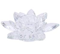 KAEMINGK-Photophore en verre cristal forme fleur - diamètre 13,5 x H 4 cm