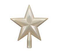 Kaemingk Pointe de sapin de Noël en plastique - 21 cm - Étoile texturée - Décoration de sapin de Noël et décoration de sapin de Noël - Perle