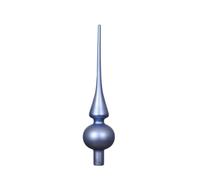 Kaemingk Pointe de sapin de Noël en verre - 26 cm - Bleu crépuscule mat