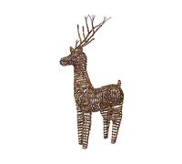 KAEMINGK-Renne marron lumineux en résine à 360 micro-LED blanc orangé pour extérieur - 104 cm