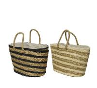 KAEMINGK-Sac de course algue coloris beige - 37 x 22 x 30 cm