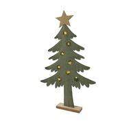 KAEMINGK-Sapin décoré en feutrine vert - 32 x 5 x 58 cm