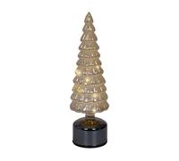 KAEMINGK-Sapin en verre ambré à micro LED blanc chaud effet flash - diamètre 10 x H 34,15 cm