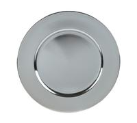 KAEMINGK-Sous assiette de présentation coloris argent en plastique - diamètre 33 cm