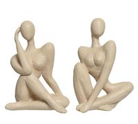 KAEMINGK-Statue coloris blanc en polyrésine - 8 x 6 x 11 cm