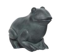 KAEMINGK-Statue forme grenouille en polymagnésium vert antique - 26 x 40 x 32 cm