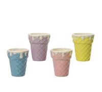 KAEMINGK-Tasse coloris multicolore en dolomite - 8,5 x 8,5 x 10,5 cm
