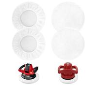 Kaempe 4 pcs Laine d'Agneau Pad Polissage, Accessoires Compatibles Pour Lustreuse Polisseuse Voiture Einhell CE-CB 18/254 Li & Einhell CC-PO 90, Pour 220-250 mm Polisseuse Orbitale Voiture
